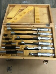 Chuan Brand 0-6&#034; Micrometer Set w/ Box Wrenches Standards .0001&#034; READ