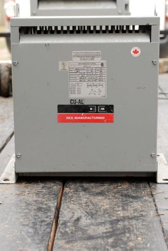 Rex manufacturing dc8h1s1/s1/s1 8 kva transformer for sale