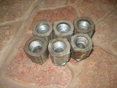 6 Female Electrical Union Steel Coupling Bushings Straight 1/2&#034; Electrical Ind.