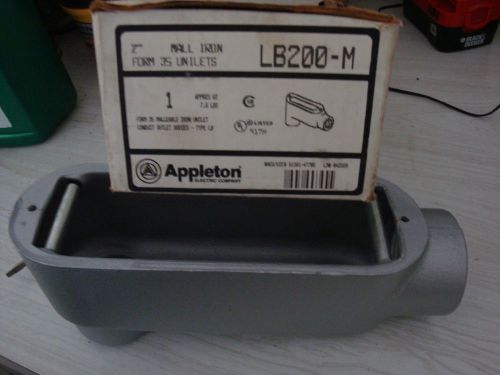 Appleton lb 200- m 2 inch threaded lb fitting never used! for sale