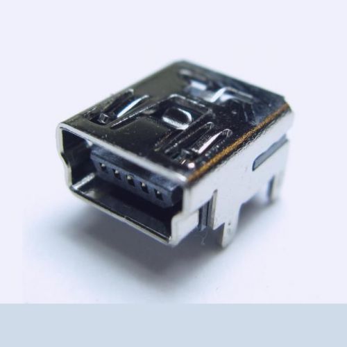 10x Mini USB Female Socket 5-pin Through Hole TH DE4400