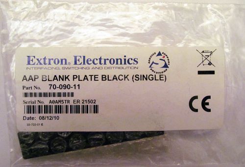 Extron AAP Blank Plate; Single; Black; 70-090-11; New in Package; Free Shipping