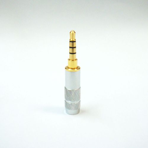 3.5mm Audio Plug 3 Rings Gold-Plated 4 Pole DIY Headphone Plug
