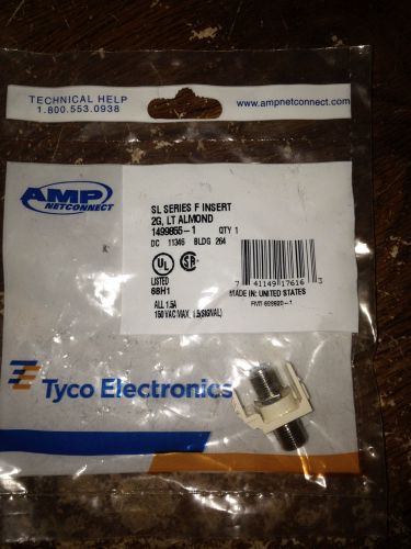 AMP Tyco SL Series F Insert 2G F Connector - Lt Almond 1499855-1 QTY 1