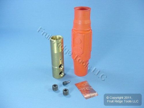 Leviton Orange ECT 17 Series Female Cam Plug Double Set Screw 690A 600V 17D24-O