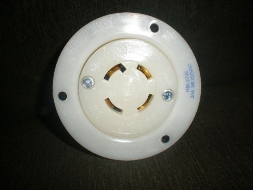 Hubbell 30a 3 ph 4 wire 250v flanged receptacle hbl2726 for sale