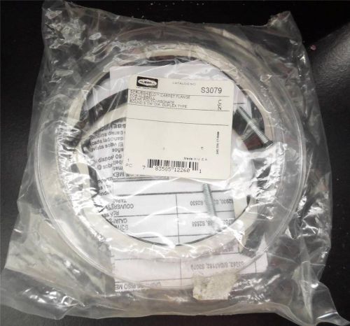 NIP LOT OF 4 HUBBELL SCRUBSHIELD CARPET FLANGE CLEAR POLYCARBONATE 5 1/4&#034; S3079