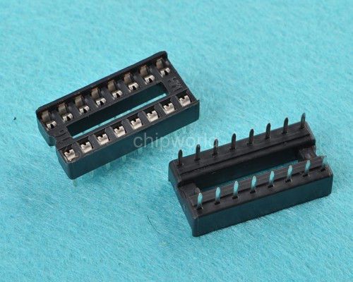 2pcs dip-16 ic socket adaptor dip16 solder type socket dip 16 pins for sale