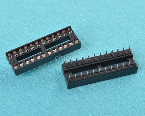 10PCS DIP24 IC Socket 24 pins Socket Adaptor Solder Type Socket Narrow DIP-24