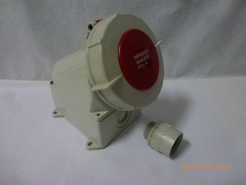 Mennekes rs 459-963 power socket angled bs4343 5-pin 3pn+e red 32a 380/415v new for sale