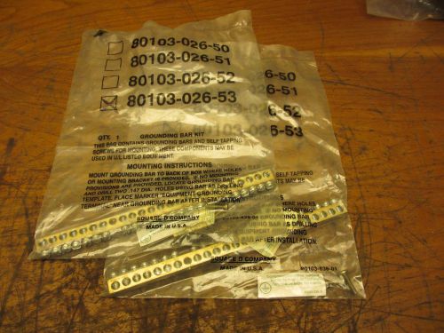 Square d ground bar lot of 2 new 80103-026-53 for sale