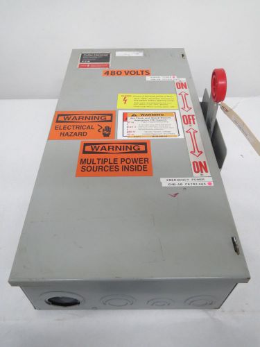 Cutler hammer dt363ugk eaton 100a 600v-ac 3p fusible disconnect switch b395956 for sale