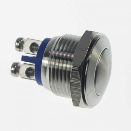 1PCS 16mm OD Stainless Steel Push Button Switch /Round/Screw Terminals