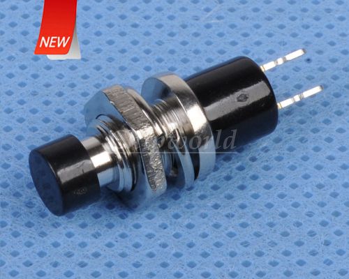 Black mini push button momentary n/o switch for sale