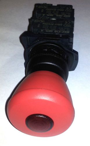 Allen bradley 800fp-lmp44 push-lock emergency stop button red illuminated for sale