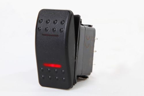 MARINE BOAT ROCKER SWITCH ON-OFF-ON DPDT 2 RED LED 7 PINS CARS RV MOTORCYCLE