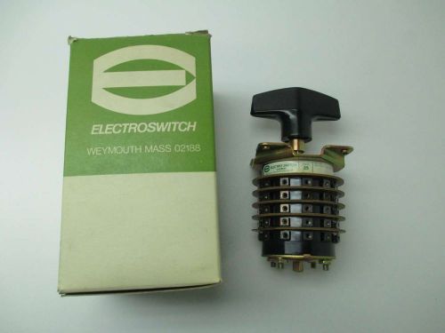 New electroswitch series 25 45305ja rotary 600v-ac 3a amp switch d382838 for sale