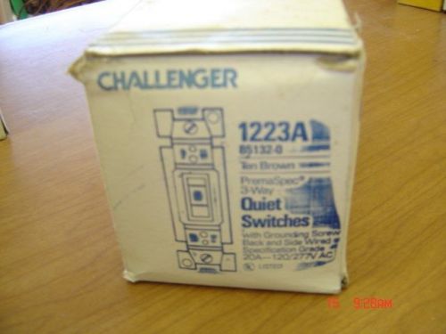 CHALLENGER  BROWN 3 WAY 20A 120/277V GROUNDED QUIET SWITCHES 1223A