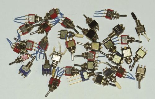 34l MINITURE TOGGLE SWITCHES - USED - VARIOUS TYPES