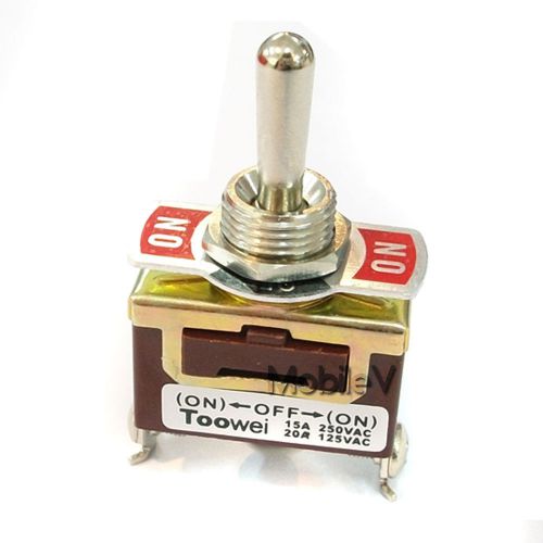 1 (ON)-OFF-(ON) SPDT Toggle Switch Boat 15A 250V 20A 125V AC Heavy Duty T701MW