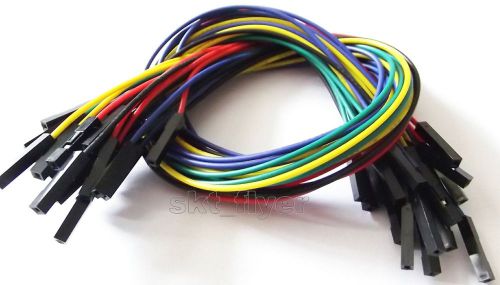 25pcs AWG 26# 2.54mm Dupont Wire 30cm cable Line 1p-1p pin connector 5 Color