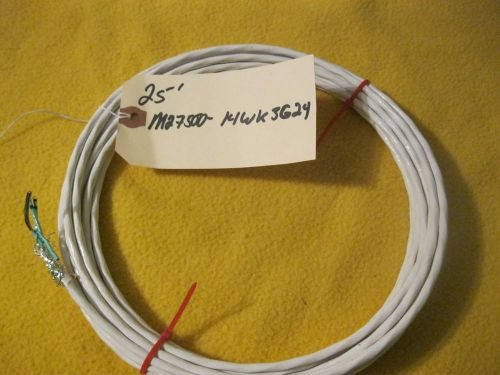 25 feet -14 awg / 3 wire / silver shielded teflon twisted for sale