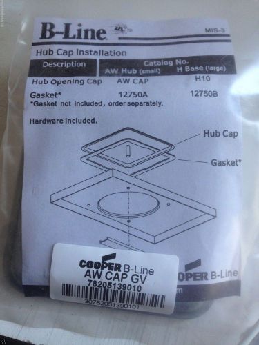 Cooper b-line awcap-gv aw-model base hub closure plate; screw mount for sale
