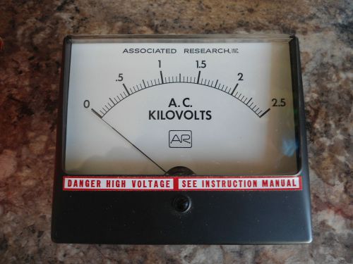 31919 SIMPSON AC Kilovolts 0-2.5 Panel Board Meter Associated Research Inc.