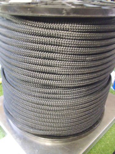 wire pulling rope,anchor rope 1/2&#034; x 150&#039; doublebraid Polyester Black Made N USA