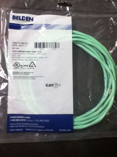 Modular cord, green 10 &#039; patchcord cat6 + network ethernet wire for sale