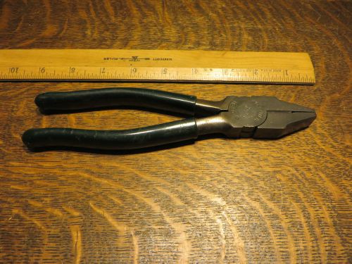 Old Used Tools, Electrician, KRAEUTER INDUSTRIAL 1830-8 Linesman Pliers, 8&#034;