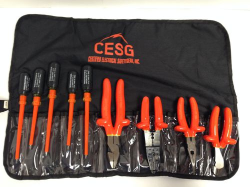 Pip cesg electricians roll - 9 pcs insulated tool set  9600-13302 msrp $290.00 for sale