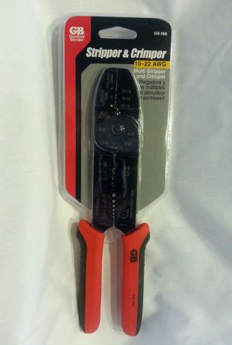 New gardner bender gs-366 multi-purpose crimp and strip tool 10-22 awg for sale