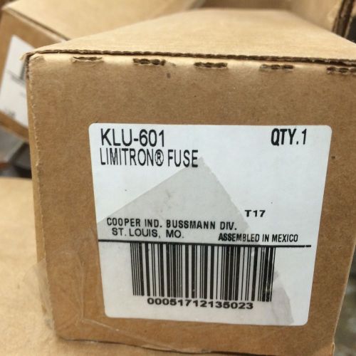 Cooper Bussmann Limitron KLU-601 Fuse NEW IN BOX