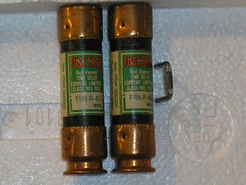 (LOT OF 2)Fusetron FRN-R-40 40A 250v time delay fuse