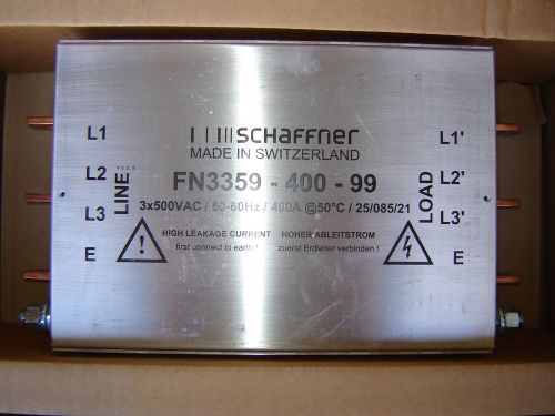 Schaffner Main Power Line Filter FN 3359-400-99 400 amp 500 volt EMC / RFI New