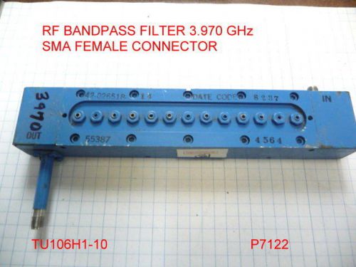 RF BANDPASS FILTER 3.970 GHZ CALIFORNIA MICROWAVE CQA1011