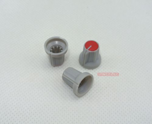 20pcs KNOB Pointer,Plastic Grey-Red,for 6mm shaft Pot