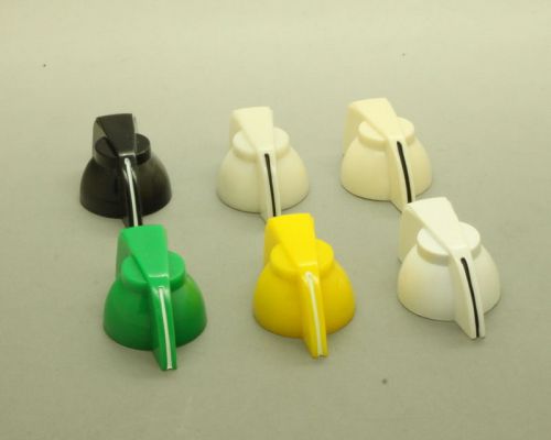 10 x chicken head control knob 20mmdx14mmh for 1/4&#034; shaft - various colors for sale