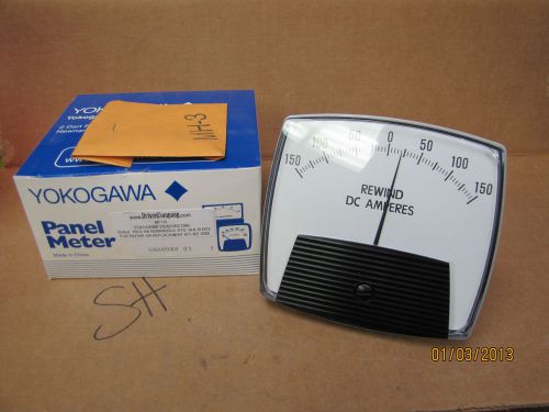 Yokogawa panel meter 250421/dc1266 m7110 150-0-150 rewind dc ampers 4-7/8&#034; new for sale