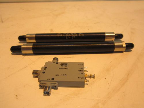 Rf microwave components: 2 band pass filter 9b121-900/t400-0/0 &amp; switch sm50323 for sale