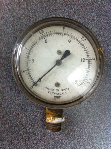 Vintage Marshall Town Inches Of Water Kilopascals Gauge USA 90267 Steampunk