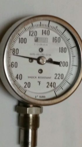 Weksler insterments dial theromenter temperature gauge 20 - 240 f steampunk for sale