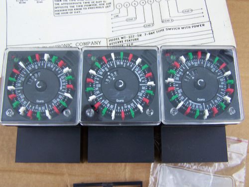 3 pcs-lumenite electronic co 7 day timer-elector-mechanical wt-122-sr for sale