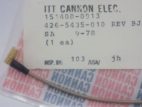 1x ITT Cannon Plugs 151400-0013 , 426-5435-010 REV BJ - USA Aircraft Parts