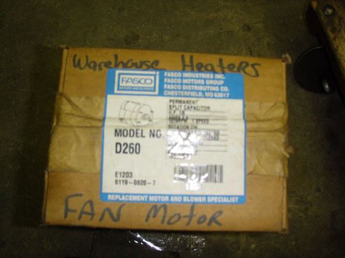 Fasco 1/6 hp 1075 rpm 2.9 amps  electric motor for sale