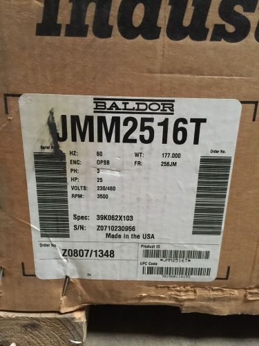 Baldor jmm2516t pump motor new in box 25hp 3510rpm 256jm odp 3ph for sale