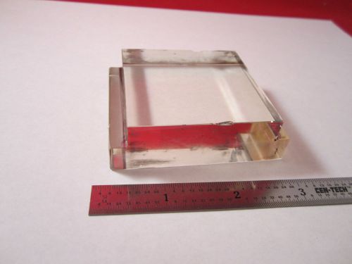 OPTICAL GLASS BLOCK [chipped on edges] RARE GLASS HUE OPTICS   BIN#1
