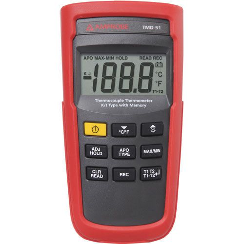 Amprobe TMD-51 K/J Type Thermocouple Thermometer with Memory