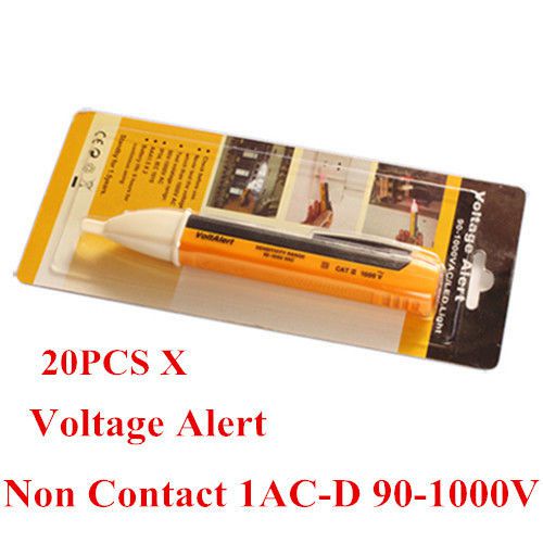 20pcs/lot Non Contact 1AC-D 90-1000V Voltage Alert Detector Pen Tester Meter AC